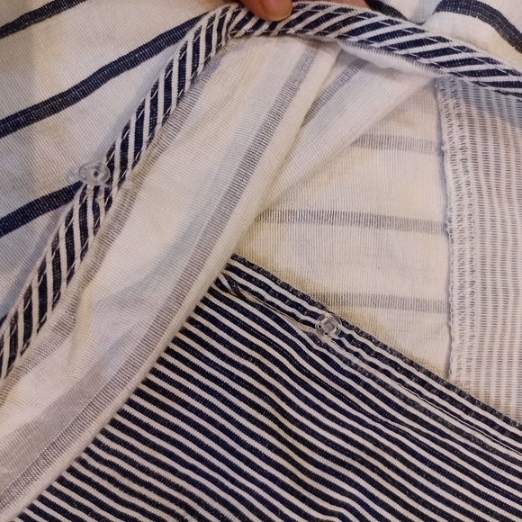 Stylish striped linen crop top( size L) - Picture 4 of 11